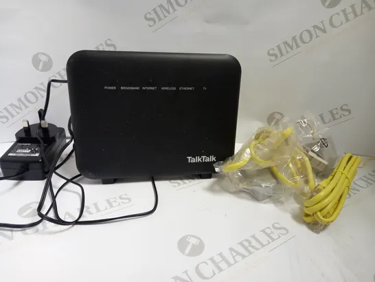 TALKTALK SUPER ROUTER WITH CABLES - BLACK