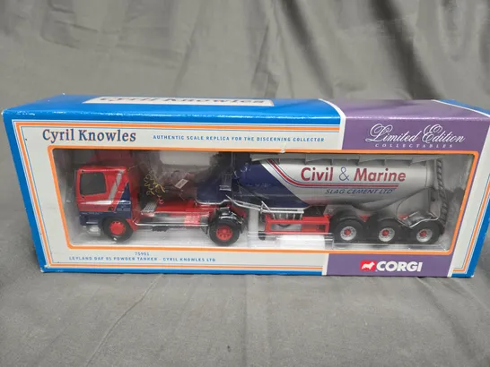 CORGI 75901 LEYLAND DAF 85 POWDER TANKER - CYRIL KNOWLES LTD