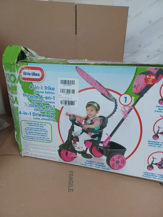 LITTLE TIKES 4-IN-1 DELUXE EDITION TRIKE - NEON PINK RRP £109.99