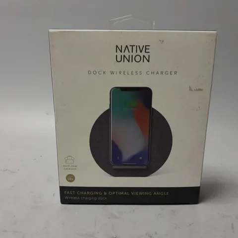 BOXED AND SEALED NATIVE UNION DOCK WIRELESS CHARGER