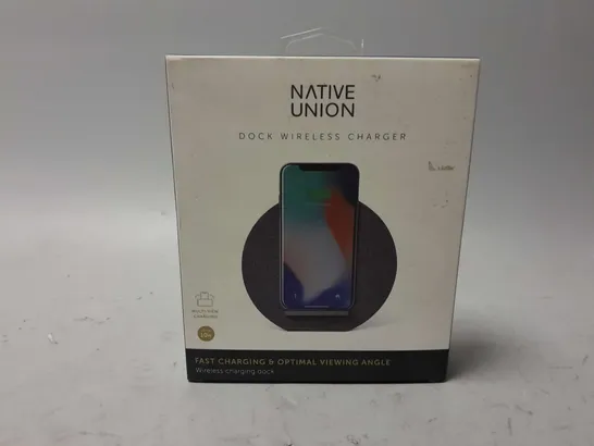 BOXED AND SEALED NATIVE UNION DOCK WIRELESS CHARGER