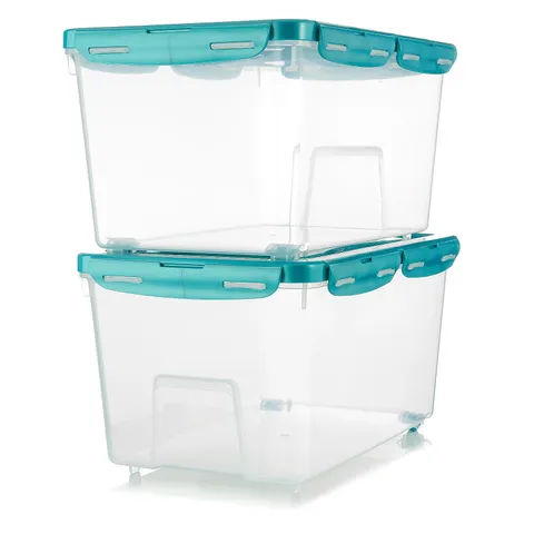 LOCK & LOCK STORAGE CONTAINER WITH DOUBLE HANDLES & WHEELS