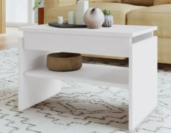 BRAND NEW BOXED OLSEN WHITE WOODEN COFFEE TABLE