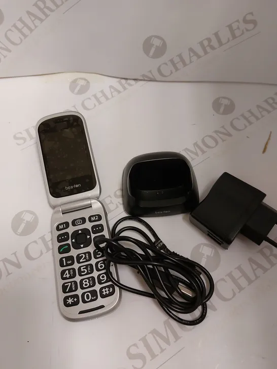 BOXED BEAFON SL590 BLACK/SILVER FLIP MOBILE PHONE