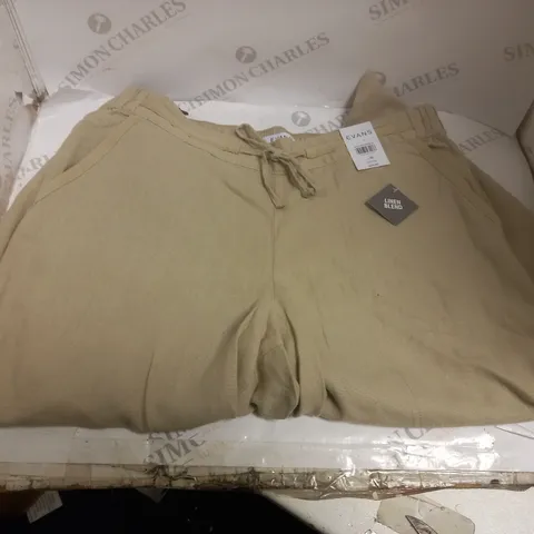 EVANS LINEN BLEND TROUSERS - UK 16 