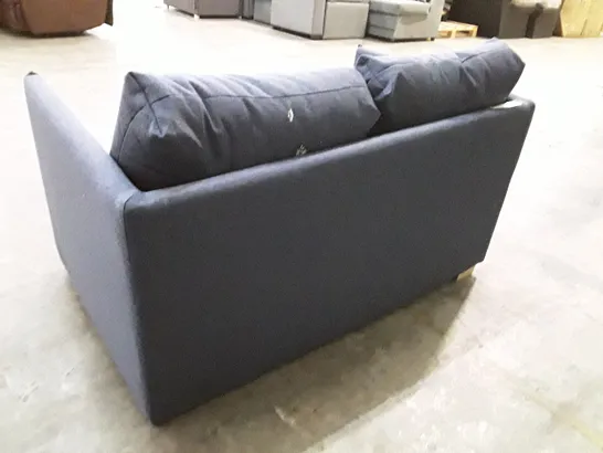 QUALITY DESIGNER MADE TO ORDER SOFA BED - BLUE FABRIC