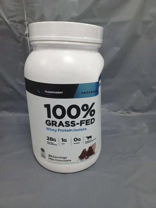 TRANSPARENT LABS 100% GRASS FED WHEY PROTEIN ISOLATE POWDER, CHOCOLATE FLAVOUR 1KG