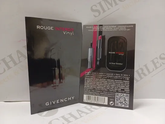 BOX OF APPROX 50 X GIVENCHY ROUGE INTERDIT VINYL EXTREME SHINE LIPSTICK #04 ROSE TENTATEUR TESTERS