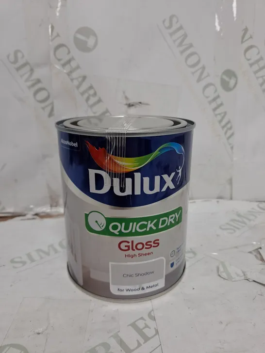 DULUX CHIC SHADOW GLOSS METAL & WOOD PAINT, 750ML - COLLECTION ONLY 