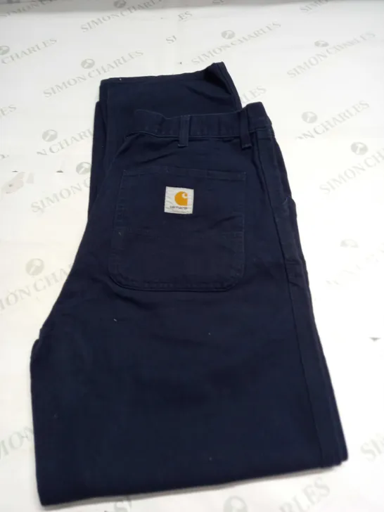 MENS NAVY CARHARTT WIDE LEG JEANS SIZE 32 X 32