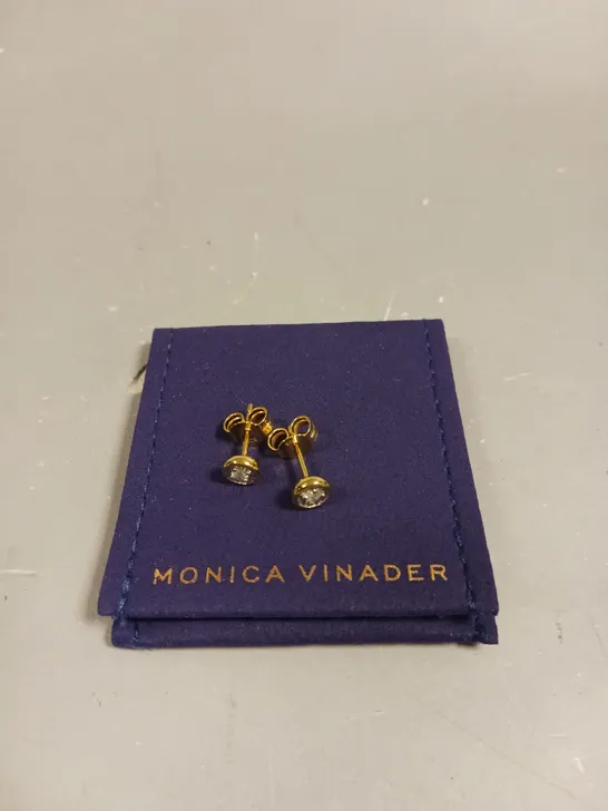 MONICA VINADER GOLD STUD EARRINGS 