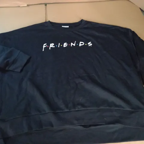 FRIENDS BLACK OVERSIZED FIT JUMPER - 14/16