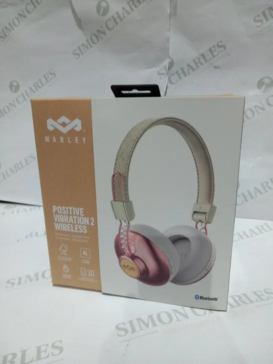 BOXED HOUSE OF MARLEY POSITIVE VIBRATIONS 2 WIRELESS BLUETOOTH HEADPHONES EM-JH133-CPA