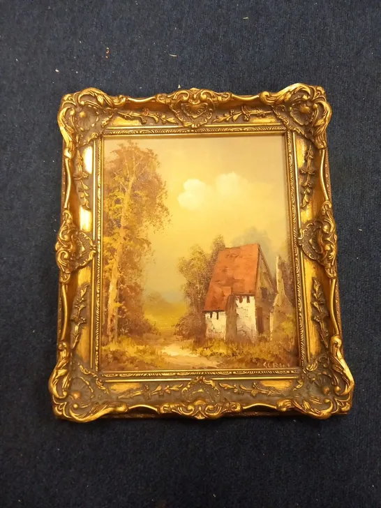 GOLD FRAMED PAINTING SIGNED SURIN