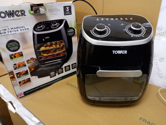 TOWER 5-IN-1 MANUAL AIR FRYER OVEN WITH ROTISSERIE 11L