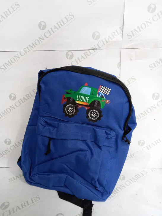 PERSONALISED MONSTER TRUCK BACKPACK RRP £19.99