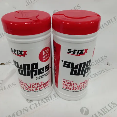 TWO PACK OF S-FIX 100-WIPES 