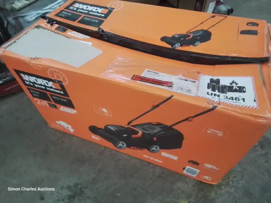 BOXED WORX 20V BRUSLDSS CORDLESS LAWNMOWER