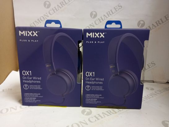 LOT OF 5 BRAND NEW MIXX OX1 STEREO HEADPHONES