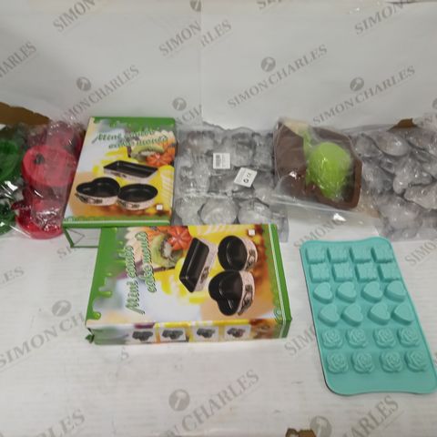 LOT OF APPROXIMATELY 15 ASSORTED BAKING ACCESSORIES TO INCLUDE CAKE MOULDS,SHAPE CUTTER
