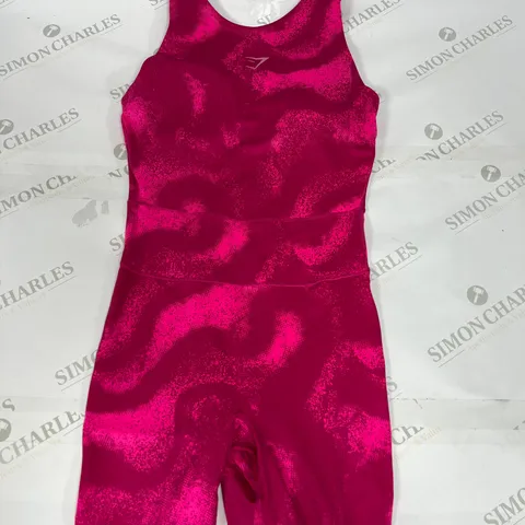 GYMSHARK FULL LENGTH BODY SUIT IN HOT PINK SIZE SMALL