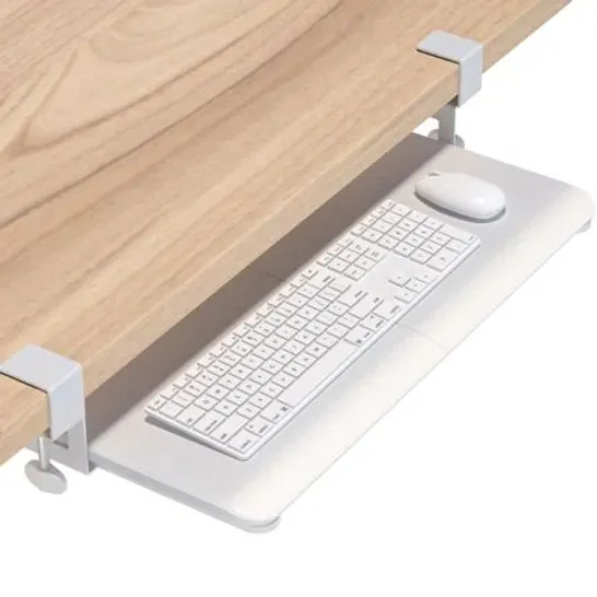 BOXED 4.5cm H X 65cm W KEYBOARD TRAY/DRAWER - WHITE