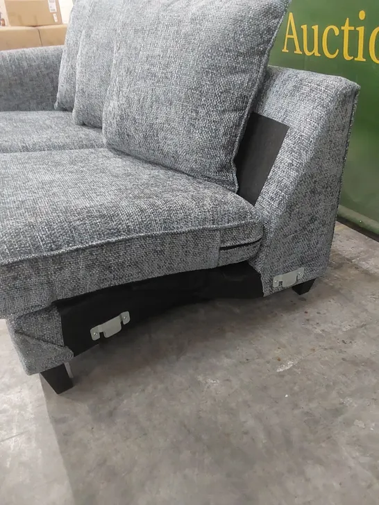 DURY CHUNKY WEAVE CORNER SOFA - GREY