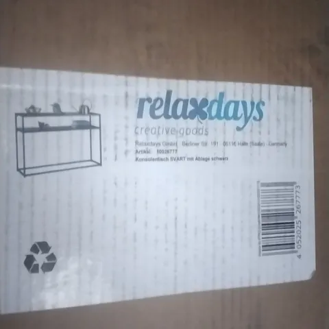 BOXED RELAX DAYS WALL MOUNTED METAL SHELF