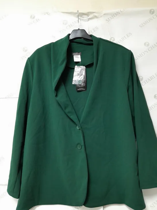 KIM & CO LADIES DRESS JACKET DARK GREEN SIZE 3XL