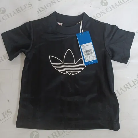 ADIDAS OUTLINE JERSEY IN BLACK - 12MONTHS