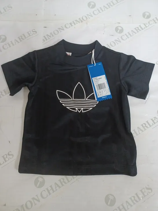 ADIDAS OUTLINE JERSEY IN BLACK - 12MONTHS