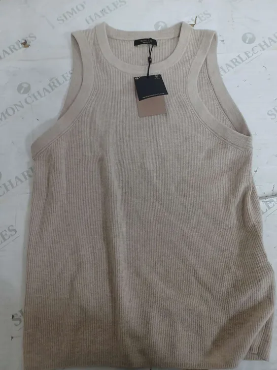 MASSIMO DUTTI LIGHT BROWN VEST - MEDIUM