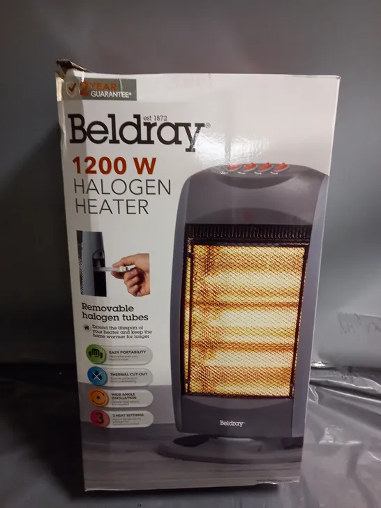 BOXED VELDRAY 1200W HALOGEN HEATER