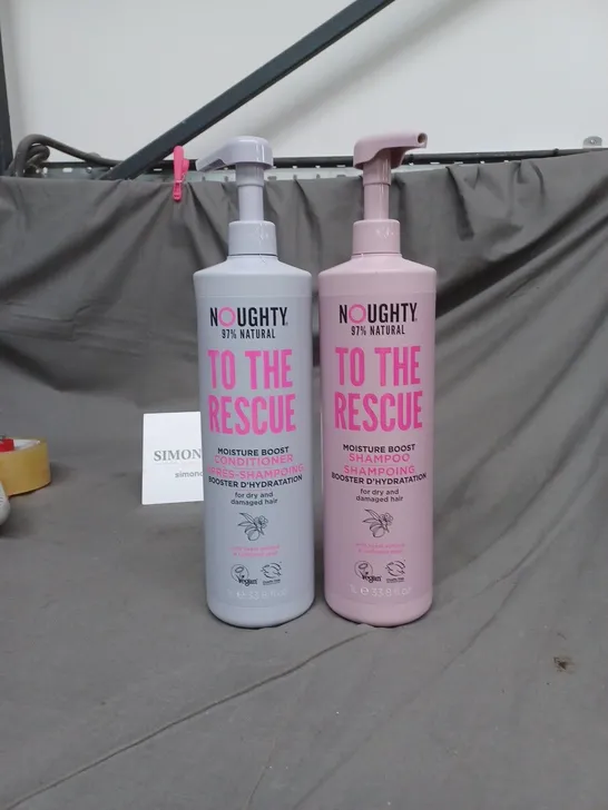 LOT OF 2 N0UGHTY TO THE RESCUE SHAMPOO AND CONDITIONER 1L