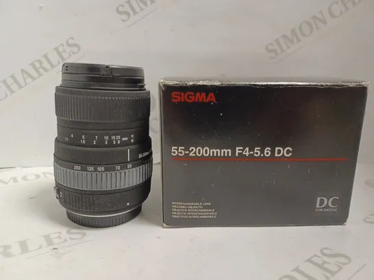 SIGMA 55-200MM F4-5.6 DC CAMERA LENS