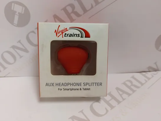 BOX OF APROX 10 VIRGIN TRAINS AUX HEADPHONES SPLITTERS 3.5MM	