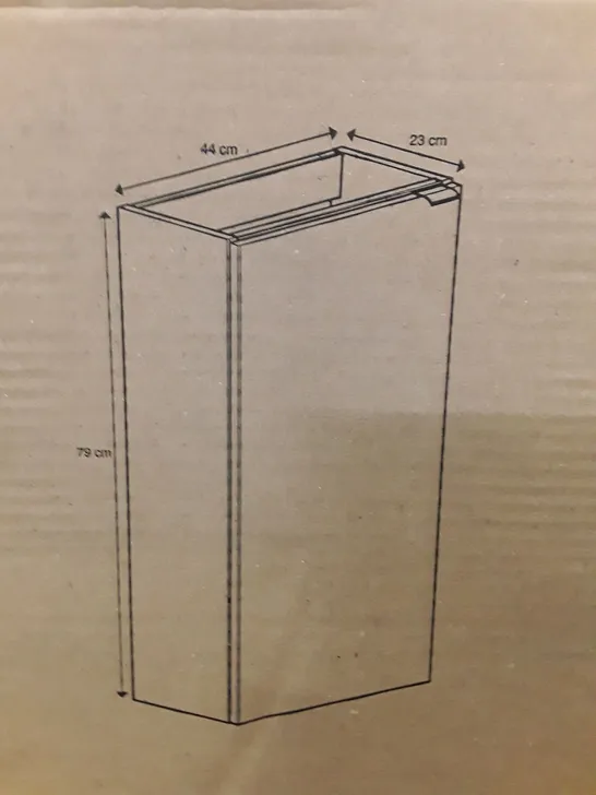 BOXED FREESTANDING CLOAKROOM CLOAKROOM CABINET 44×79×23CM