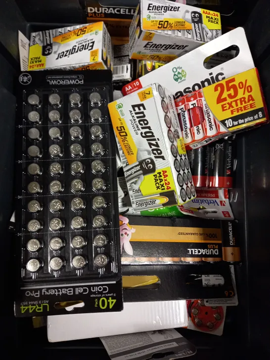 LARGE ASSORTMENT OF VARIOUS BATTERIES TO INCLUDE BUTTON CELL, AA, AAA ETC - COLLECTION ONLY 