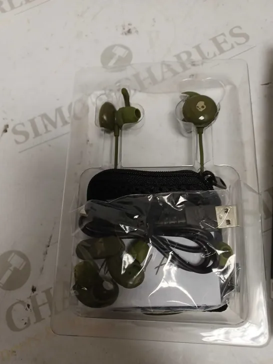 SKULLCANDY GREEN WIRELESS SPORT EARBUDS