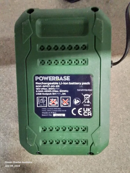 POWERBASE RECHARGEABLE LI-ION BATTERY PACK 20V