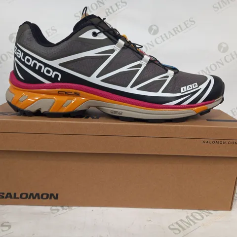 BOXED PAIR OF SALOMON XT-6 RECUT SHOES IN MULTICOLOUR UK SIZE 11