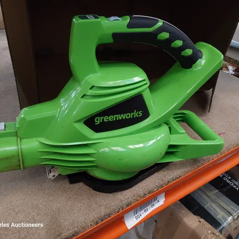 GREENWORKS CORDLESS VACUUM CLEANER AND LEAF BLOWER