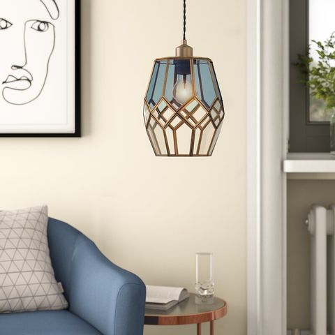 BOXED - 19CM GLASS OVAL PENDANT SHADE