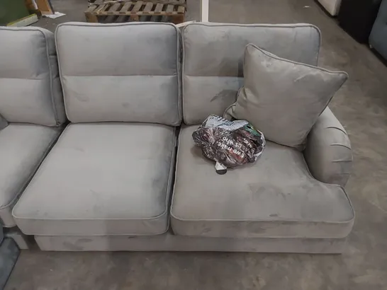 DESIGNER VELVET UPHOLSTERED CORNER SOFA 