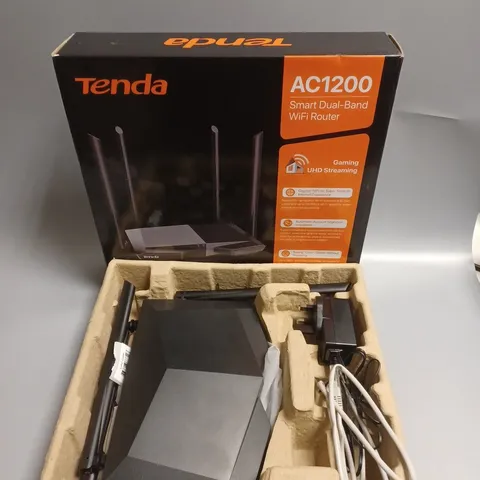 BOXED TENDA AC1200 SMART DUAL-BAND WIFI ROUTER 