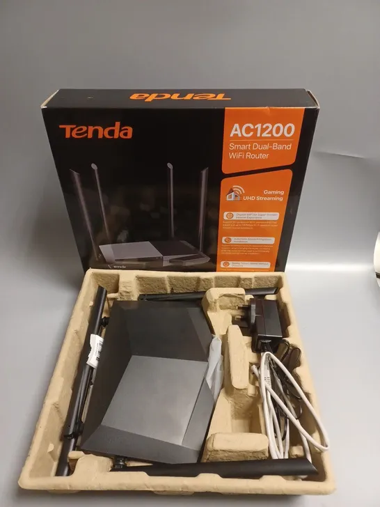 BOXED TENDA AC1200 SMART DUAL-BAND WIFI ROUTER 