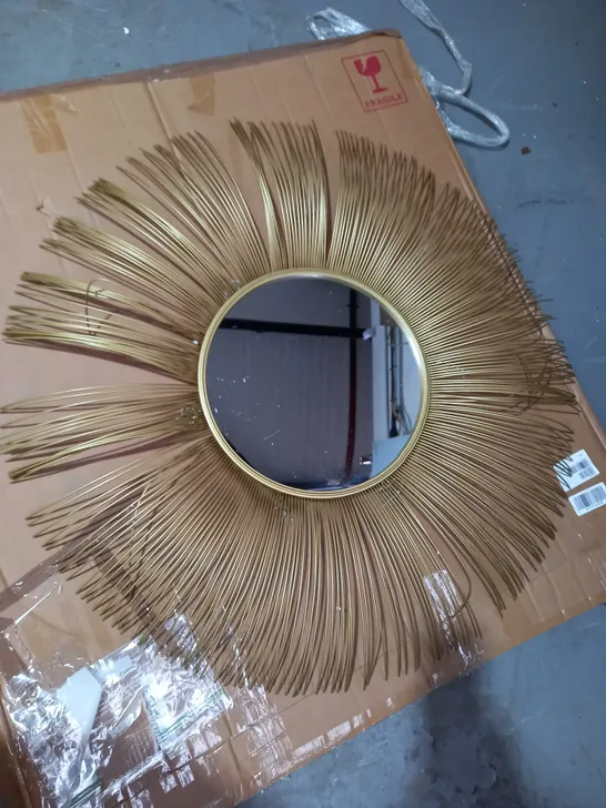 KBKH WALL MIRROR GOLD - COLLECTION ONLY