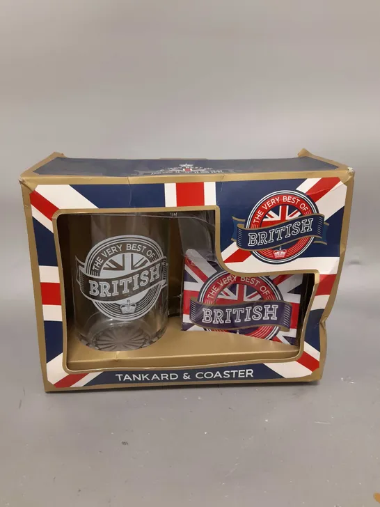 TANKARD & COASTER SET - BEST OF BRITISH