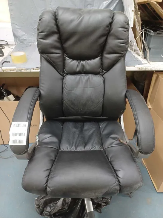 PU DIRECTORS OFFICE CHAIR - BLACK (COLLECTION ONLY)