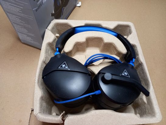 BOXED BLACK/BLUE DETAILED TURTLE BEACH WIRED GAMING HEADSET